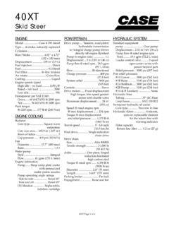 case 40xt engine specs